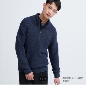 NWT Uniqlo half-zip sweater